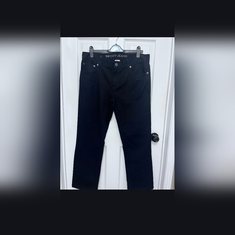Spoy Jeans Men's Black Straight Fit Denim